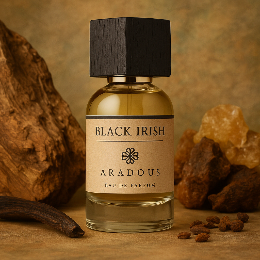 عطر فرعون Black Irish Aradous – رایحهای چرمی، چوبی و وانیلی